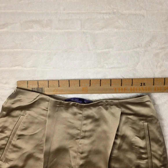 Ralph Lauren Purple Label Ainsworth Washed Satin Shorts Womens 2 $990 - Picture 6 of 8